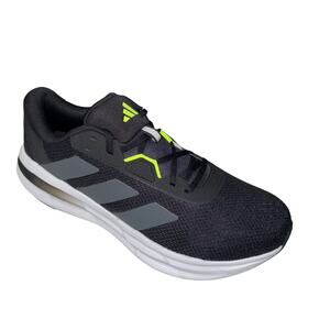 ADIDAS Men's Galaxy 7 M Core Black Pulse Lime Grey Road Running Shoes SZ/12